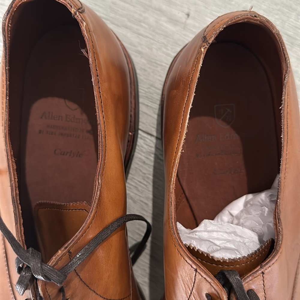 Allen Edmonds Carlyle brown dress shoe. Brand new/never worn. Size 10 - Picture 2 of 4